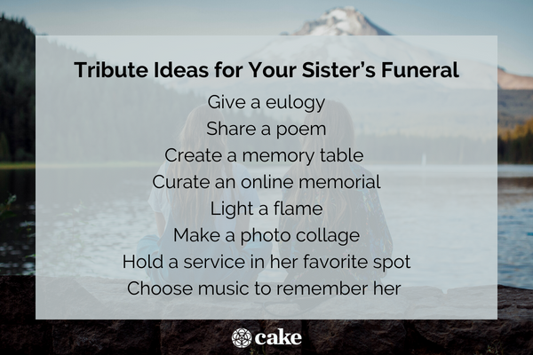 Tributes for your sister's funeral